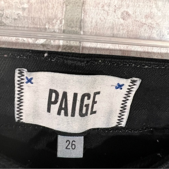 Paige Verdugo Ultra Skinny Jeans in Black Shadow Size 26 - Picture 9 of 11